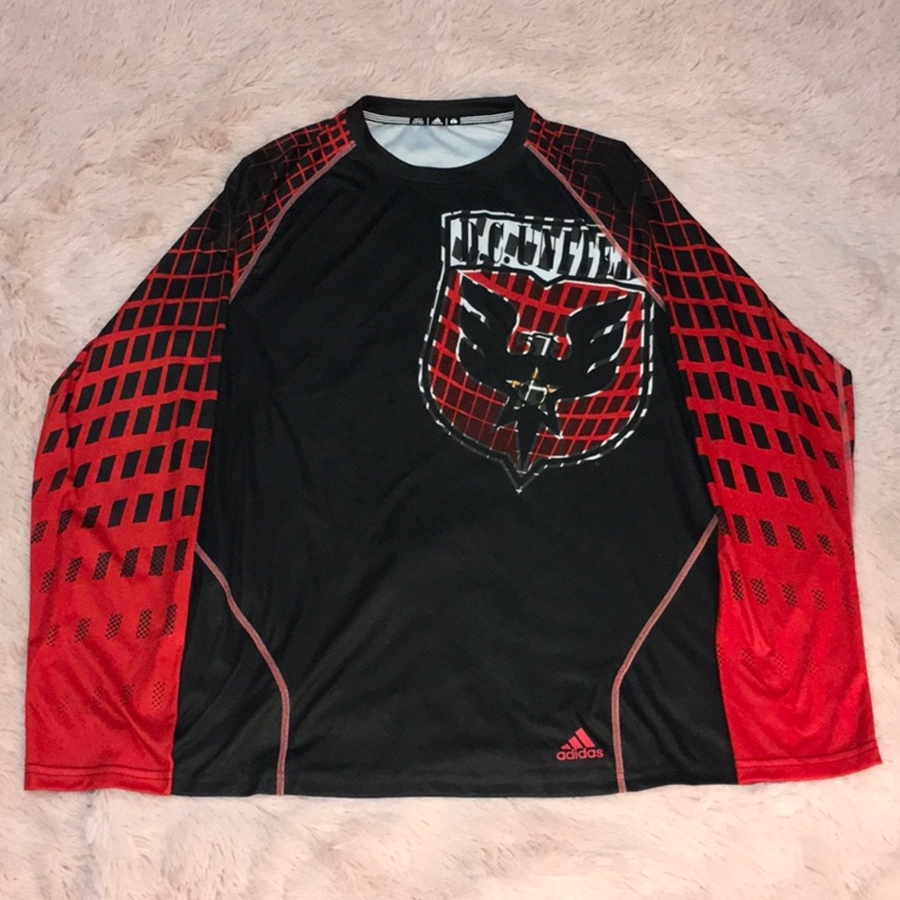 MLS DC United Adidas Climalite Long Sleeve Jersey.